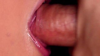 SUPER CLOSE UP: Sloppy Licking and Sucking FORESKIN! Slow BLOWJOB ASMR with HOT CUM in MOUTH! 4K